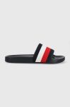 Шльопанці Tommy Hilfiger FM0FM04348 HILFIGER CORPORATE POOL SLIDE чоловічі колір синій