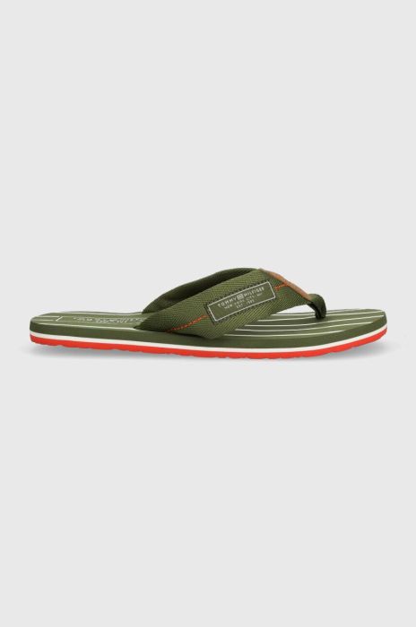 В'єтнамки Tommy Hilfiger PATCH HILFIGER BEACH SANDAL чоловічі колір зелений FM0FM04470