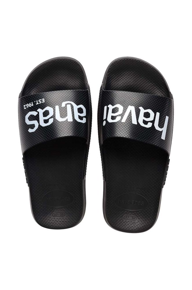 Шльопанці Havaianas SLIDE CLASSIC LOGOMANIA колір чорний 4148124.0090