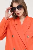 Пальто Notes du Nord жіночий колір помаранчевий перехідний двобортний