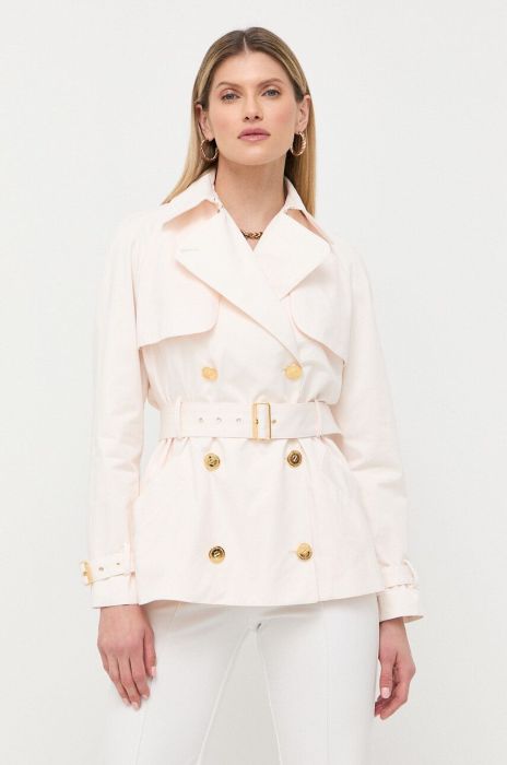 Куртка Elisabetta Franchi жіноча колір бежевий перехідна