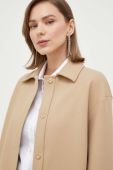 Пальто Max Mara Leisure жіночий колір бежевий перехідний