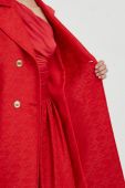 Пальто Pinko жіночий колір червоний перехідний двобортний