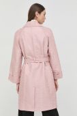 Пальто Pinko жіночий колір рожевий перехідний двобортний