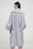 Пальто MMC STUDIO жіночий колір сірий перехідний oversize