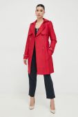 Пальто Morgan жіночий колір червоний перехідний двобортний