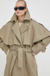 Бавовняне пальто 2NDDAY колір бежевий перехідний двобортний