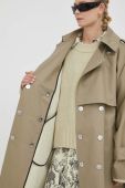Бавовняне пальто 2NDDAY колір бежевий перехідний двобортний