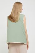 Двостороння безрукавка Tommy Jeans жіночий колір зелений перехідний