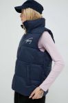 Безрукавка Tommy Jeans жіночий колір синій зимовий