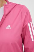 Бігова куртка adidas Performance колір рожевий перехідна