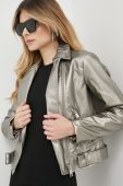 Куртка Guess жіноча колір срібний перехідна
