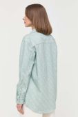 Джинсова сорочка Guess жіноча колір зелений relaxed