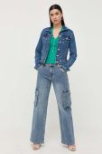 Джинсова куртка Guess жіноча колір синій перехідна