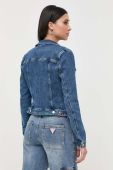 Джинсова куртка Guess жіноча колір синій перехідна