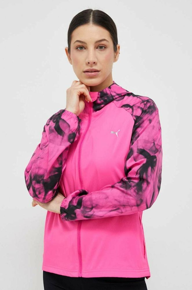 Вітровка Puma Favourite колір рожевий перехідна