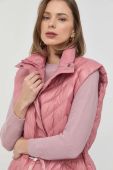Пухова безрукавка Twinset жіночий колір рожевий перехідний
