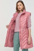 Пухова безрукавка Twinset жіночий колір рожевий перехідний