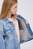 Джинсова куртка Pepe Jeans Turner Rainbow жіноча перехідна oversize колір блакитний