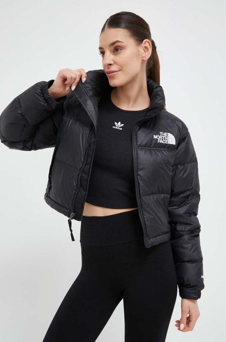 Пухова куртка The North Face NUPTSE SHORT JACKET жіноча колір чорний зимова