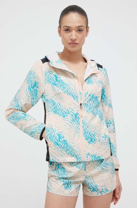 Вітровка The North Face колір рожевий перехідна