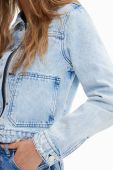 Джинсова куртка Desigual жіноча перехідна колір блакитний (3044458)
