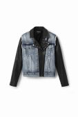 Джинсова куртка Desigual жіноча перехідна колір блакитний (3144449)