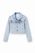 Джинсова куртка Desigual жіноча перехідна колір блакитний (3144454)