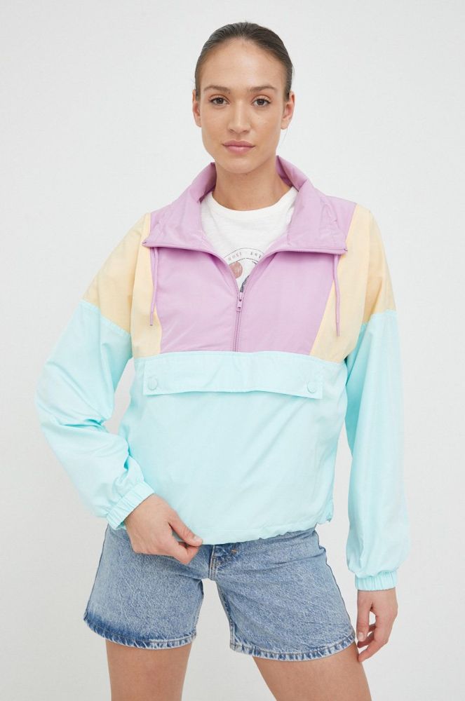 Куртка Billabong жіноча колір бірюзовий перехідна oversize