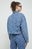 Джинсова куртка HUGO жіноча перехідна oversize колір блакитний (3044500)
