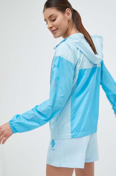Куртка Columbia жіноча перехідна колір блакитний