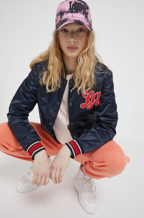 Куртка-бомбер Superdry жіночий колір синій перехідна