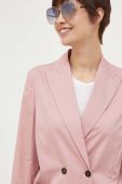 Піджак PS Paul Smith колір рожевий двобортний однотонна