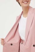 Піджак PS Paul Smith колір рожевий двобортний однотонна