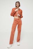 Джинсова куртка Guess Originals жіноча колір помаранчевий перехідна