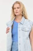 Джинсова безрукавка Miss Sixty жіночий перехідний колір блакитний