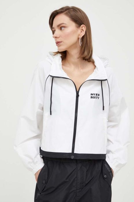 Куртка Miss Sixty жіноча колір бежевий перехідна oversize (3241273)