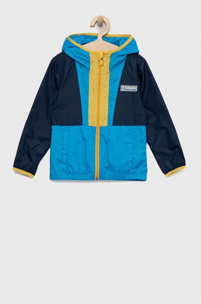 Дитяча куртка Columbia Back Bowl Hooded Windbreaker колір синій