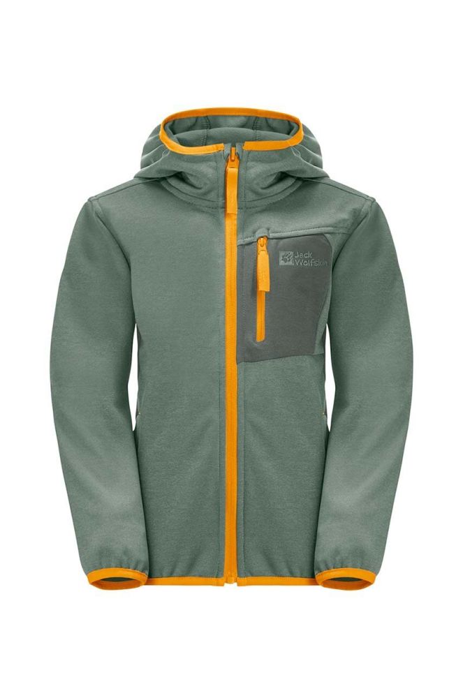 Дитяча куртка Jack Wolfskin ACTIVE JACKET K колір зелений
