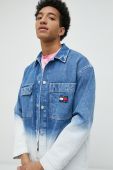 Джинсова куртка Tommy Jeans чоловіча перехідна колір блакитний (2957472)