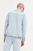Джинсова куртка Karl Kani чоловіча перехідна колір блакитний