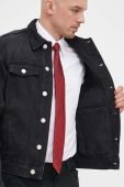 Джинсова куртка Trussardi чоловіча колір чорний перехідна