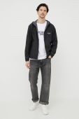 Двостороння куртка Guess чоловіча колір чорний перехідна