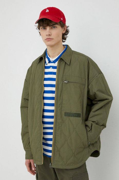 Куртка G-Star Raw чоловіча колір зелений перехідна oversize (2957481)