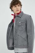 Джинсова куртка Wrangler чоловіча колір сірий перехідна