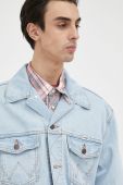 Джинсова куртка Wrangler чоловіча перехідна oversize колір блакитний (3168584)