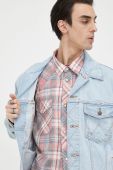 Джинсова куртка Wrangler чоловіча перехідна oversize колір блакитний (3168584)