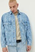 Джинсова куртка Tommy Jeans чоловіча перехідна oversize колір блакитний (3267010)
