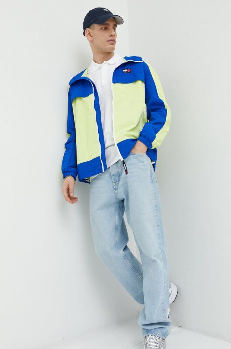 Куртка Tommy Jeans чоловіча перехідна колір блакитний (3000286)