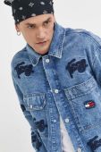 Джинсова куртка Tommy Jeans чоловіча перехідна oversize колір блакитний (3224590)
